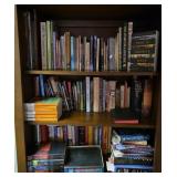 Assorted books, bible study, left behind books,
