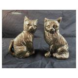 vintage mcm brass kitty cat figurines