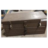 Metal tool box with contents