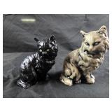 Cat figurines, black one made from west Virginia