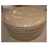31x12 ottoman features tan faux leather
