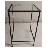 Glass side table 13 x 22 x 13