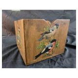 5x4x5 vintage wooden napkin or tissue box holder