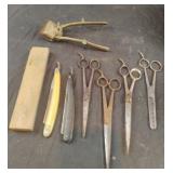 Vintage barber tools