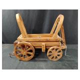Handmade wood wagon lamp