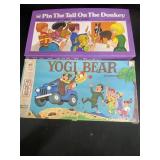 Vintage Board games - pin the tail on the donkey