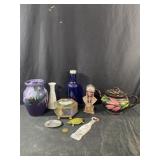 80's Glass & Gold Swan and Rainbow Stained Glass