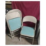 Set of four aluminum chairs