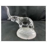 Clear glass elephant