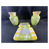 Yellow and green dragonfly design assortment