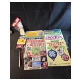 Crochet books Vintage , craft doll and beads