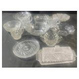 Lot of Vintage clear glass, vintage Jeanette