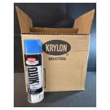 Case of Krylon industrial quick mark blue spray