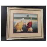 'Judy And Marge' by artist Lowell Herrero framed