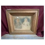 Two children with pug painting