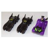 (2) 1989 ERTL Batman Batmobile Cars & Catwoman