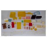 Vintage Marx Plastic Dollhouse Furniture Lot -