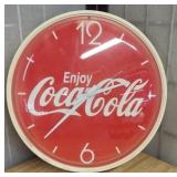 Coca-Cola Coke Plastic Clock - Untested