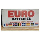 Vintage Euro Batteries Double Sided Metal
