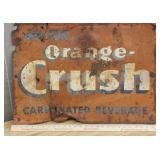 RARE Vintage Orange Crush Metal Advertising Sign