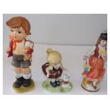 (3) Boy and Girl Figurines w/ Dogs - (R)