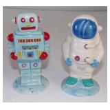 Robot and Astronaut Salt and Pepper Shaker Set