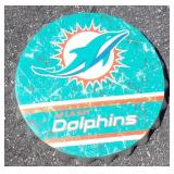 Miami Dolphins Metal Bottle Cap Design Sign -