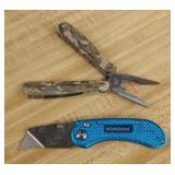 (1) Camo Multi Tool & Gordon Folding Razor Knife