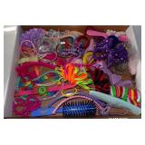 Box Lot of Girls Accessories Including Hair Bows,