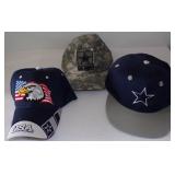 Lot of 3 Baseball Hats Caps - Dallas Cowboys,