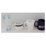 (4) Vintage Coffee Cup Mugs & Glasses - Nichols