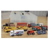 Vintage Lot of Toy Diecast Cars in Case -