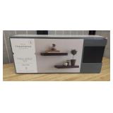 New In Box Black Wall Shelf 2 Pc. by Threshold