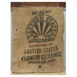 Vintage Burlap 100 Lb. Feed Sack - Eastern States