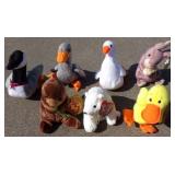 Lot of Vintage Ty Beanie Babies - Duck, Rabbit,