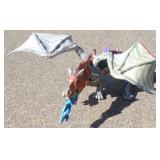 2007 Papo Schleich Silver Dragon Bronze Armor