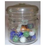 Vintage Ball Ideal Glass Jar w/ Marbles