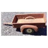Vintage Metal Toy Trailer Wagon