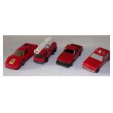 Small Toy Car Lot w/ Tonka Firetruck, Fire