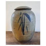 1973 Eddie Smith pottery lidded jar