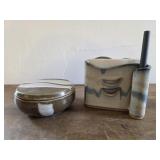 Studio art pottery trinket box and bay pottery