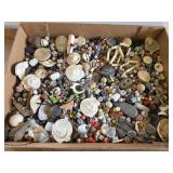 Assorted beads and pottery pieces