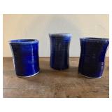 Eddie Smith pottery blue cups