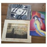 3 pieces of artwork