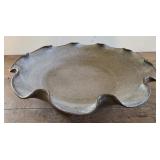 artisanal ruffled edge 9x2 bowl