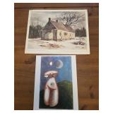 14x11 reproduction print of vintage 1970 signed