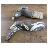 signed 'C. H. Brown' clay sculpture art figures,
