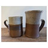 Studio art pottery mugs ,
