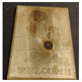 Wooden Welcome handmade owl sign