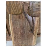 walnut cutting board features a distinctive